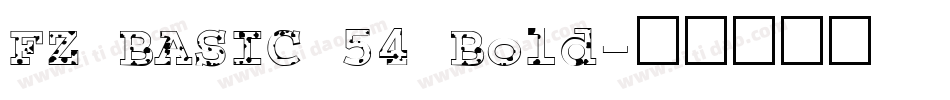FZ BASIC 54 Bold字体转换